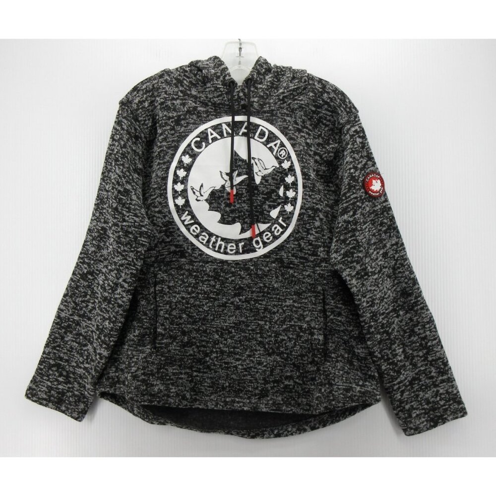 Canada Weather Gear Sweatshirt Large Hoodie Graphic Heathered NEW